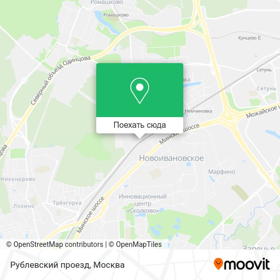Карта Рублевский проезд
