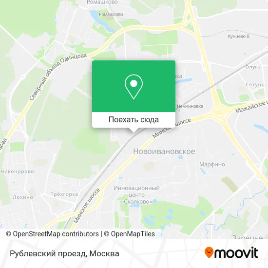 Карта Рублевский проезд