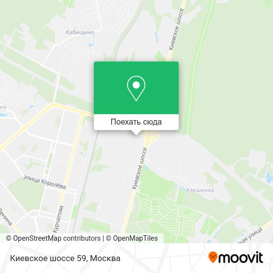 Карта Киевское шоссе 59