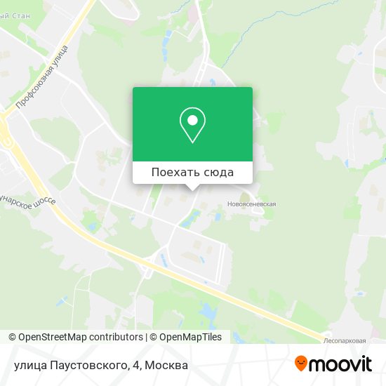 Карта улица Паустовского, 4