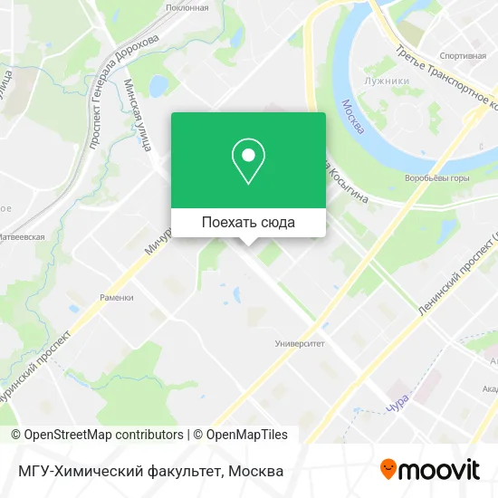 Карта МГУ-Химический факультет