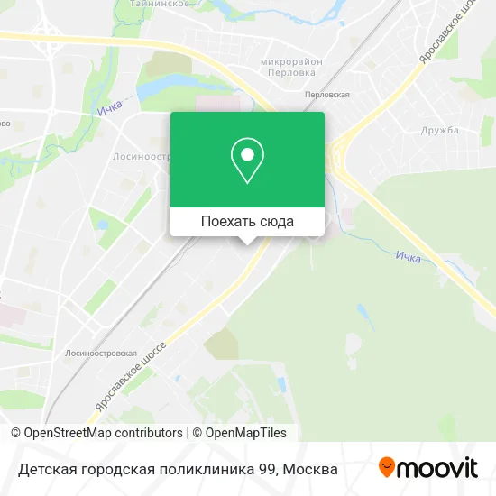 Карта Детская городская поликлиника 99