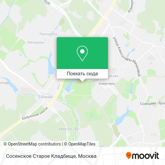 Карта Сосенское Старое Кладбище