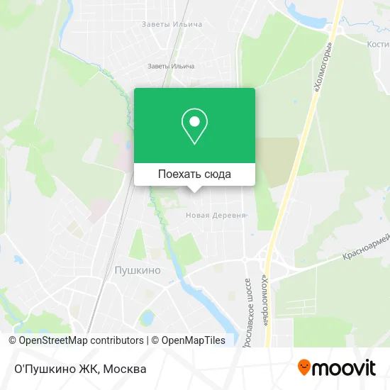 Карта О'Пушкино ЖК