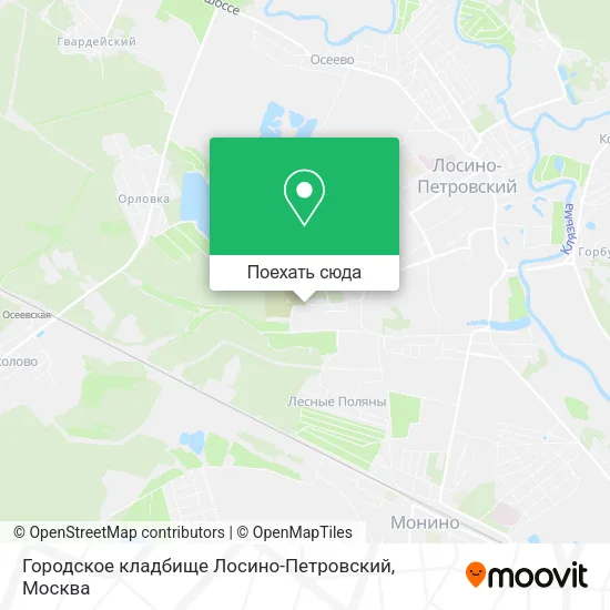 Карта Городское кладбище Лосино-Петровский