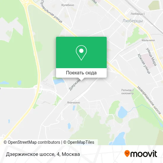 Карта Дзержинское шоссе, 4
