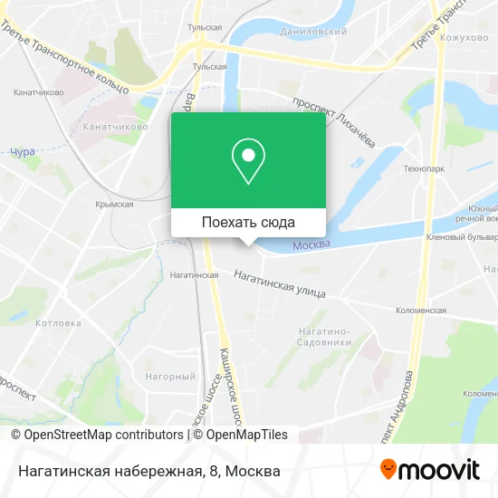 Карта Нагатинская набережная, 8