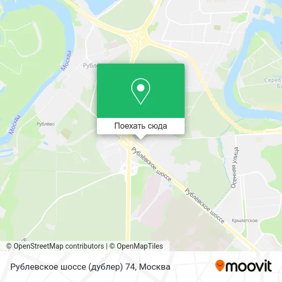Карта Рублевское шоссе (дублер) 74