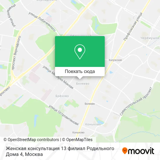 Карта Женская консультация 13 филиал Родильного Дома 4