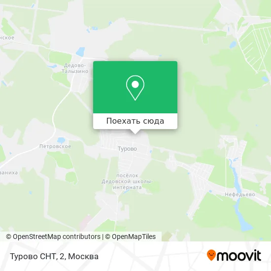 Карта Турово СНТ, 2