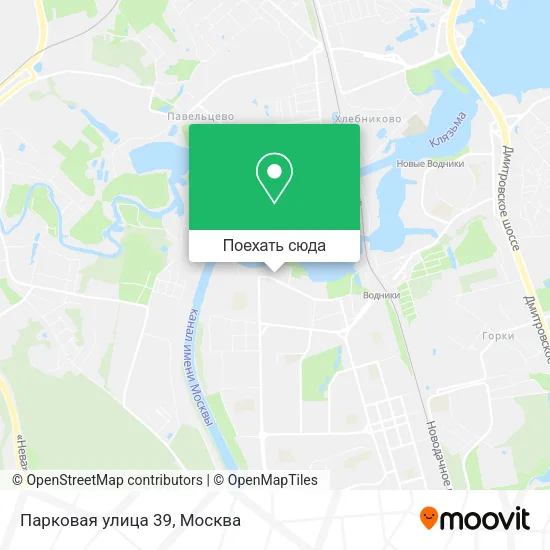Карта Парковая улица 39
