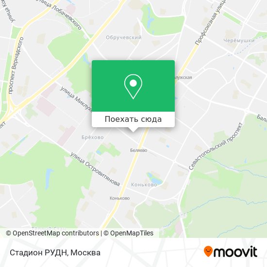 Карта Стадион РУДН