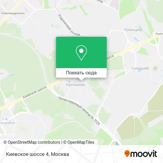 Карта Киевское шоссе 4
