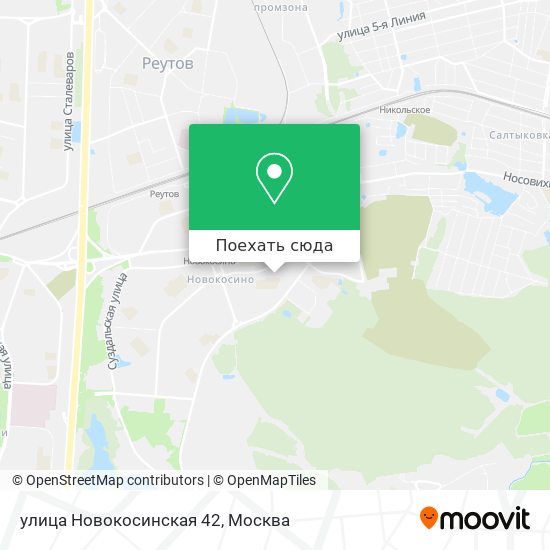 Карта улица Новокосинская 42