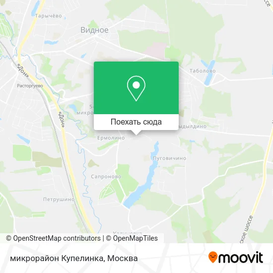 Карта микрорайон Купелинка