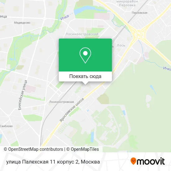 Карта улица Палехская 11 корпус 2