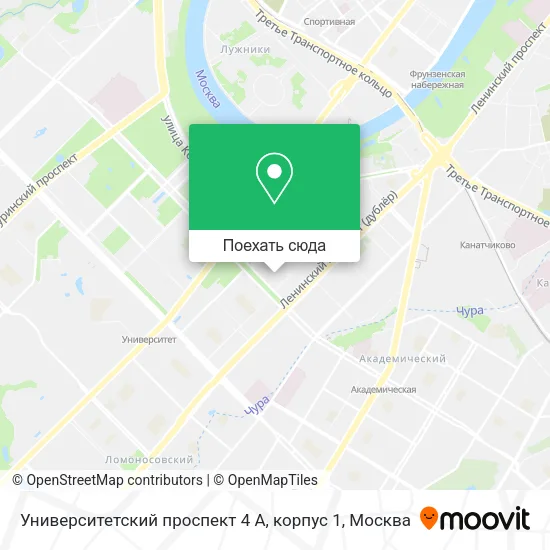 Карта Университетский проспект 4 А, корпус 1