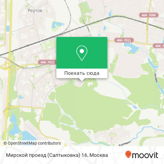 Карта Мирской проезд (Салтыковка) 16