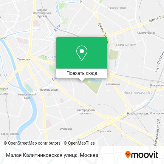 Карта Малая Калитниковская улица