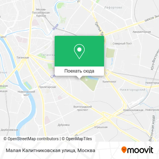 Карта Малая Калитниковская улица
