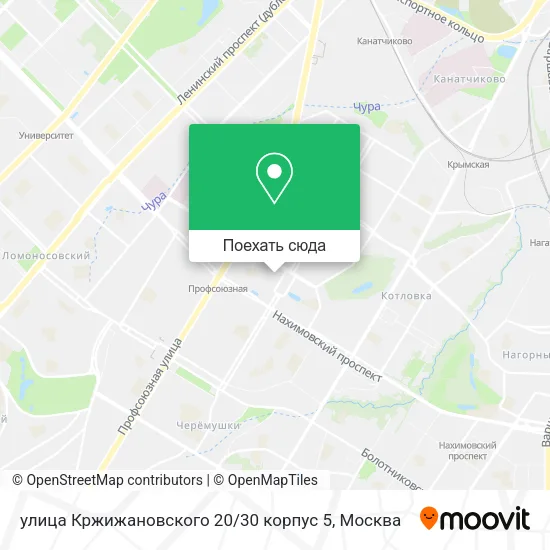 Карта улица Кржижановского 20 / 30 корпус 5