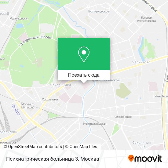 Карта Психиатрическая больница 3