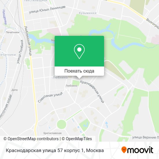 Карта Краснодарская улица 57 корпус 1