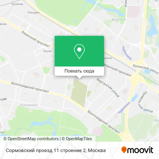 Карта Сормовский проезд 11 строение 2