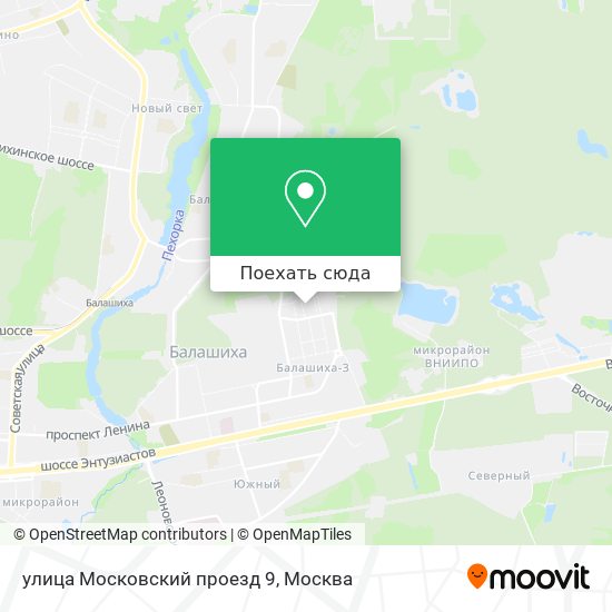 Карта улица Московский проезд 9
