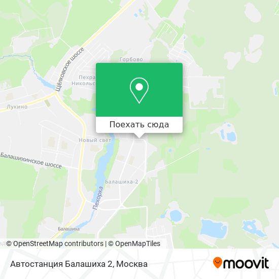 Карта Автостанция Балашиха 2