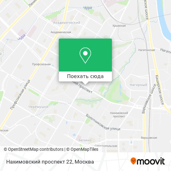 Нахимовский проспект москва карта