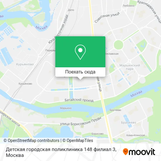 Карта Детская городская поликлиника 148 филиал 3