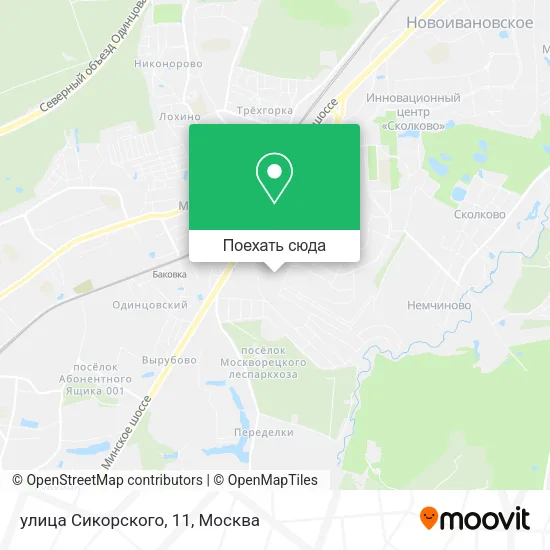 Карта улица Сикорского, 11