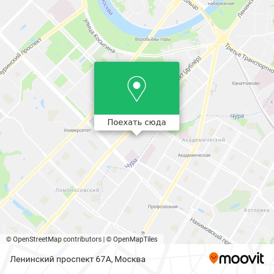 Карта Ленинский проспект 67А