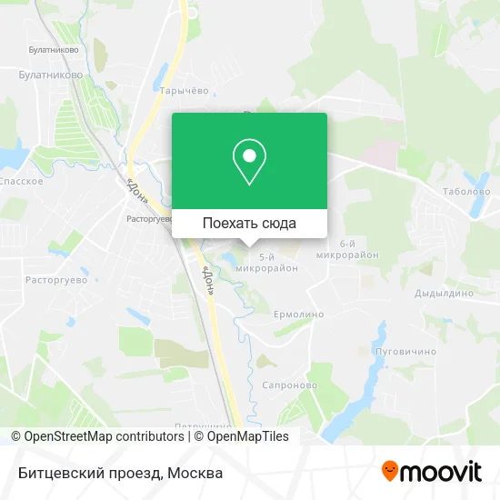Карта Битцевский проезд