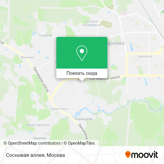 Карта Сосновая аллея
