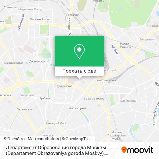 Карта Департамент Образования города Москвы (Departament Obrazovaniya goroda Moskvy)