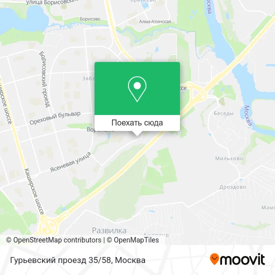 Карта Гурьевский проезд 35/58