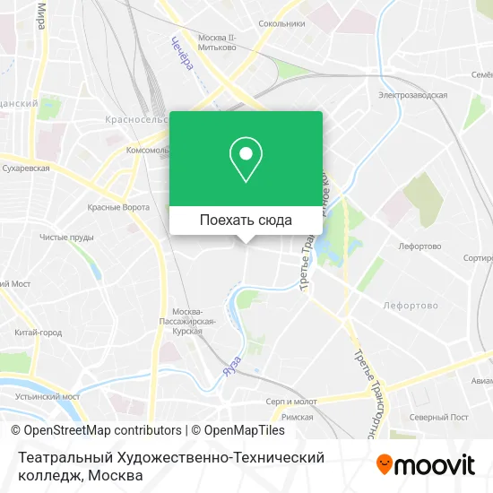 Карта Театральный Художественно-Технический колледж