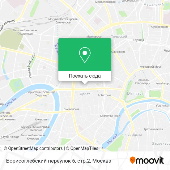 Карта Борисоглебский переулок 6, стр.2
