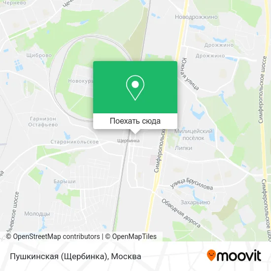 Карта Пушкинская (Щербинка)