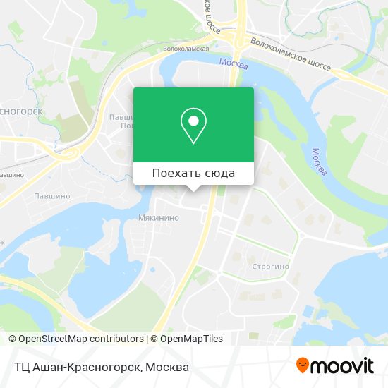 Карта ТЦ Ашан-Красногорск