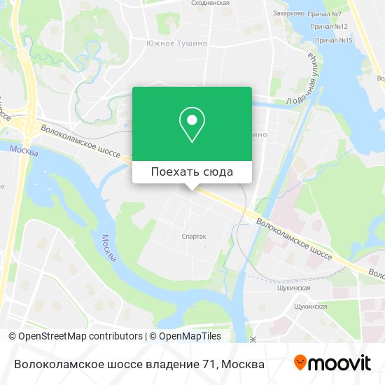 Карта Волоколамское шоссе владение 71