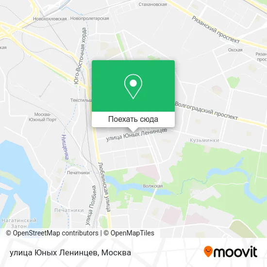 Карта улица Юных Ленинцев