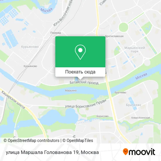 Карта улица Маршала Голованова 19