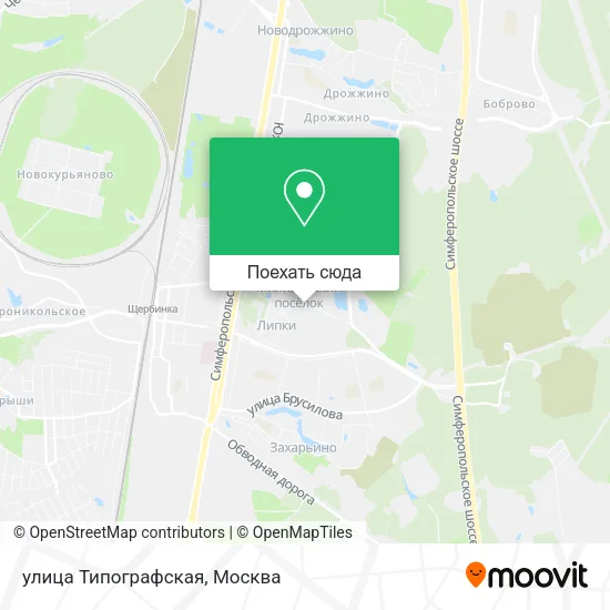 Карта улица Типографская