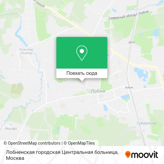 Карта Лобненская городская Центральная больница
