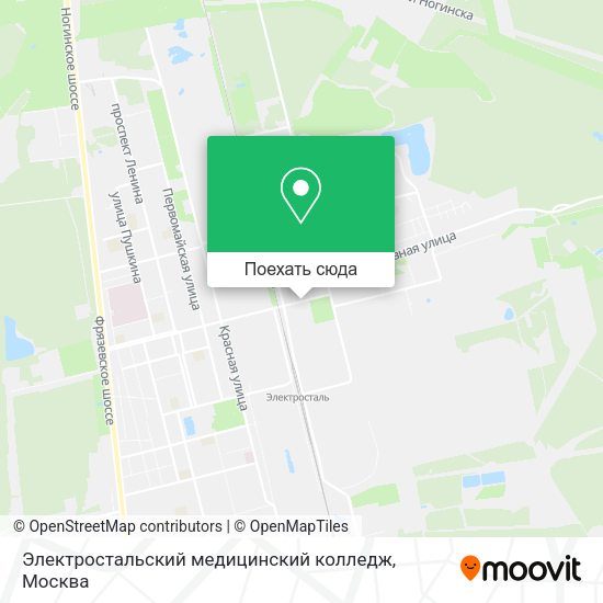 Карта Электростальский медицинский колледж