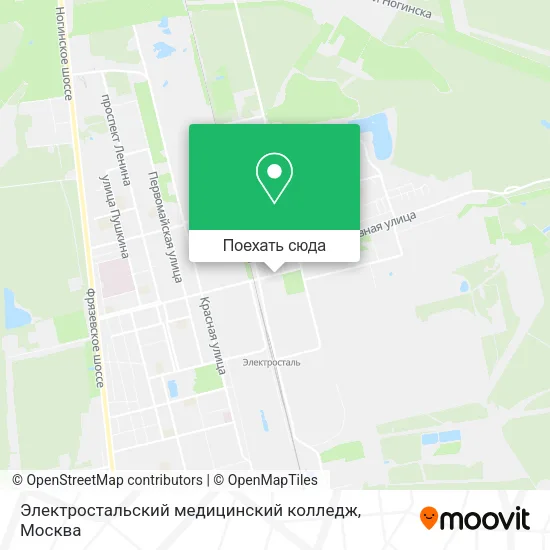 Карта Электростальский медицинский колледж