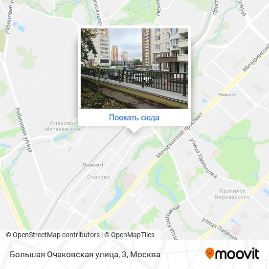 Карта Большая Очаковская улица, 3